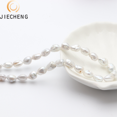 8-9mm Grey Genuine Freshwater Irregular Shape Pearl Natural Baroque Pearl for Making Jewelry