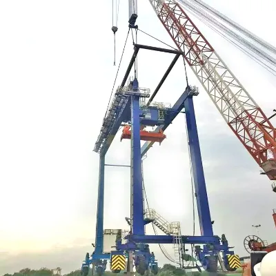Unload Container Travelling RTG Gantry Crane Price