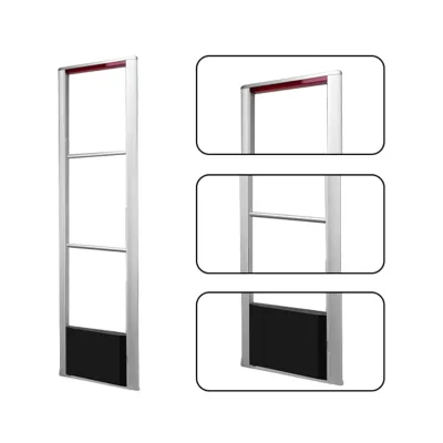 Sleek Black Aluminum RF Security Gate _ Complements Modern Store Interior Aesthetics