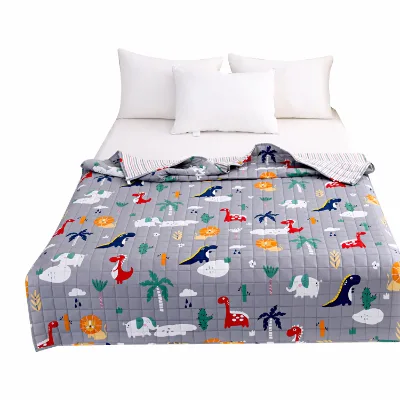 High Quality Cotton Quilted Therapy Glass Beads Filling Anxiety Kids Weighted Blanket Cooling Portable Four Seasons for Home