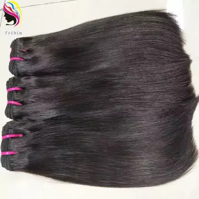 Bone Straight Double Drawn 12a Raw Indian Veitnamese Brazilian Natural Virgin Remy Vendor Human Hair Extension Bundle
