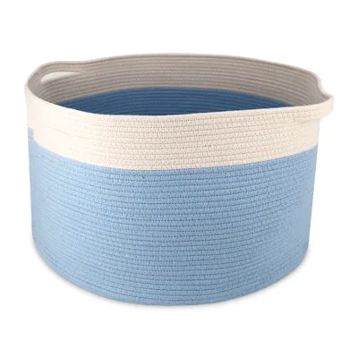 Cotton Storage Basket Laundry Storage Bag Woven Basket with Two Stronger Handles