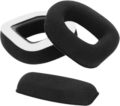 Comfort Flannelette Replacement Ear Pads for Logitech ASTRO A10,EVA Memory Foam Ear Cups Repair Parts