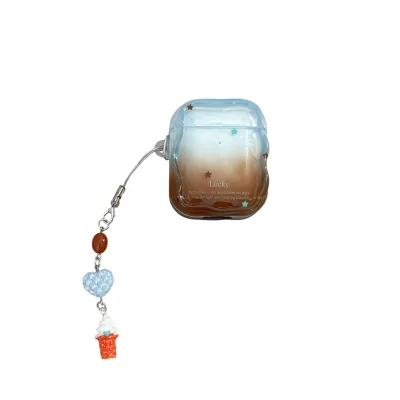 Gradient Coffee-colored Wireless Earphone case for 2/3 Generation Pro2 Creative Headphones