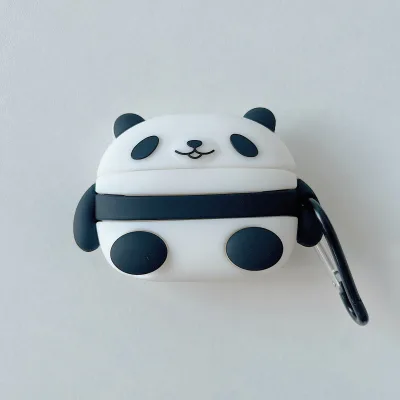 Cartoon Panda Earphone Case for Airpods 1 2 3 4 PVC Protective Cover Earphone Case for AirPods Pro 2 with Hanging Buckle