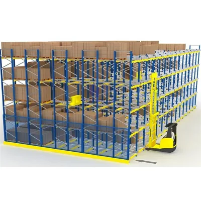 High-Density Shuttle Rack System Asrs 4-Way Shuttle Racking