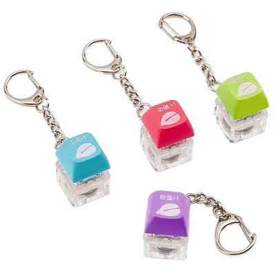 Mechanical Switch Keyboard Keycap Tester Keychain Tactile LED Light Fidget Toys for Adults Made of Durable Plastic
