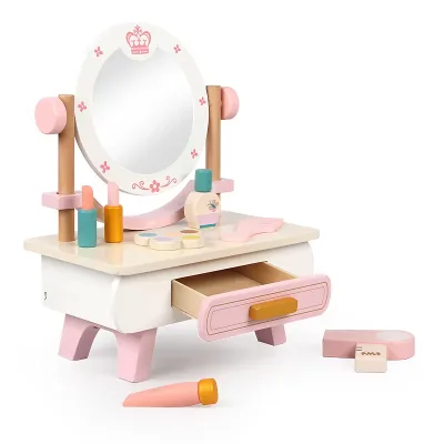 Mini Toilet Table Baby Makeup Table Parent-Child Interactive Cosmetics Set Toy Chiffonier Dressing Table Princess Dresser