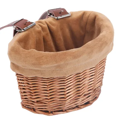 Bicycle Front Basket for Kids Bike Scooter Waterproof Durable Handmade Storage Basket Detachable Baggage Bag
