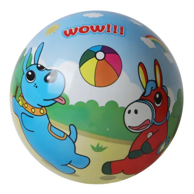 Factory Custom Cheap PVC Colorful Inflatable Jumping Hopper Sheep Horn Outdoor Sports Toy Bouncing Ball