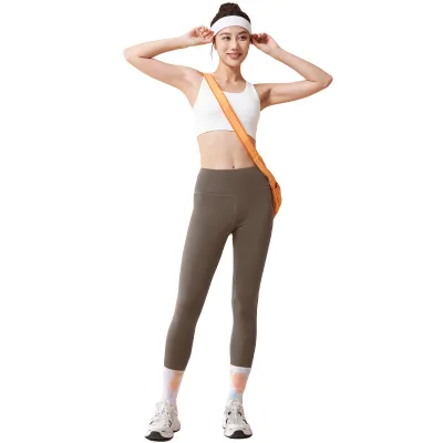 Autumn Winter Traceless Tummy Control Hip Lifting Features Thin Velvet Drawstring Closure High Waist Yoga Pants Leggings