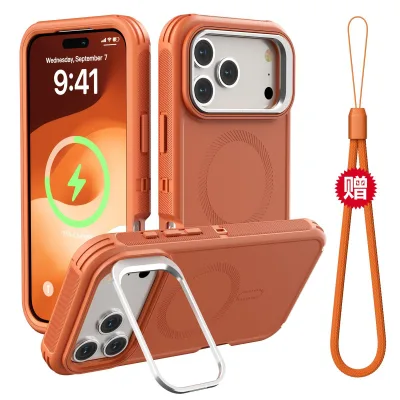 Magnetic Cool Shockproof Phone Case with Lens Stand, Robot Style Protective Cover