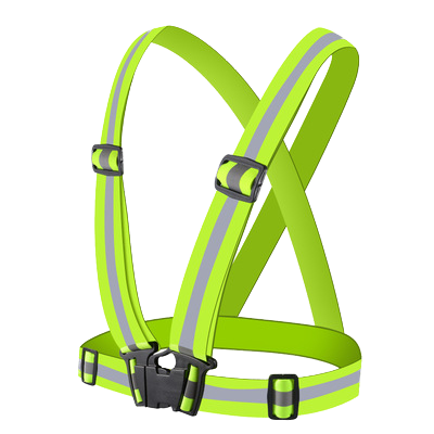 High Visibility ANSI Class 2 Reflective Polyester Safety Vest Belt Green Orange for Outdoor Sports Cycling Jogging Running