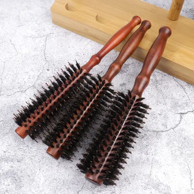 Wholesale Professional Salon Combs Custom Teeth Hair Styling Tools Boar Bristle Nylon Wooden Comb for Curly Hair Brush for Home