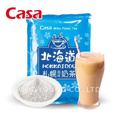 Taiwan Instant Bubble Tea Drinks with Hokkaidou Flavor Milk Tea Powder Bag Packaging