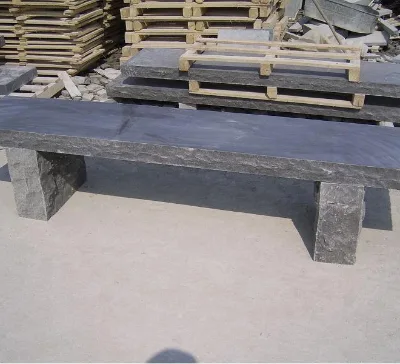 Honed Blue Limestone Hardsteen Bench for Garden