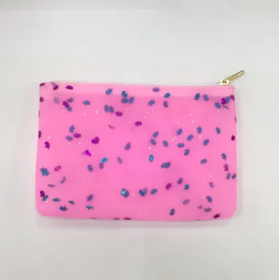 Pink Odorless Silicone Handbag Silicon Purse Wallet