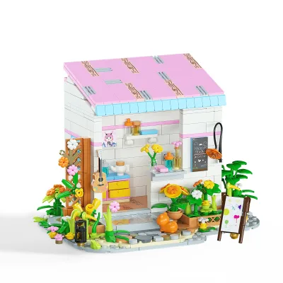 Wholesale Dropshipping Weile Creative Building Blocks Street Scene Studio Fairy Tale Town Sunshine Flower House Assembly Toys