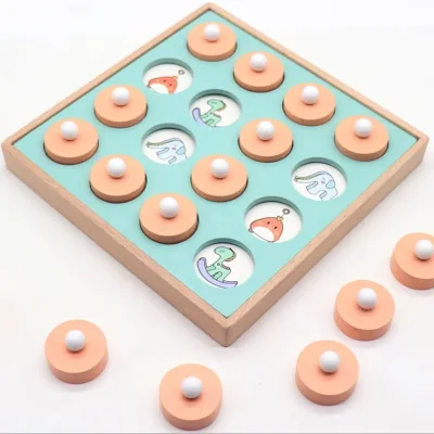 16pcs Wooden Educational Memory Puzzle Baby Touch Training Game Toy for Kids for Kid