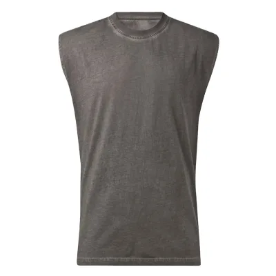 Men's Oversized tank Top Organic Cotton Sleeveless T-shirts Custom Streetwear tank Organic Men Clothes Basketball Court Top