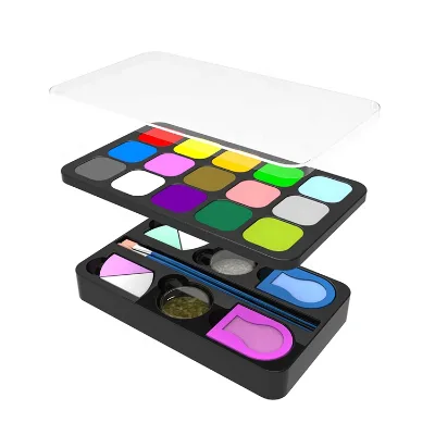 15 Colors Hot Selling OEM Water Based Face Painting Palette Multi Color Face Paint Cosplay Kit Makeup Set for Kids