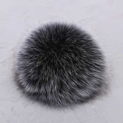 Wholesale Fluffy Fox Fur Ball Large Size Custom Luxury Cute Detachable Button Genuine Real Fox Fur Pom Pom