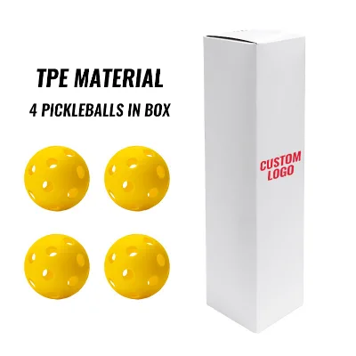 USAPA Standard Competition Pickleballs Seamless Outdoor Courts 40 Holes Box-Packed Pickleball Balls for Training for Children