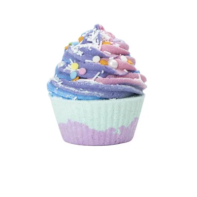 100% Pure Natural Shea Butter OEM Custom Cupcake Shaped Bath Bubbles in Multiple Colors Private Label Natural Bath Bubbles