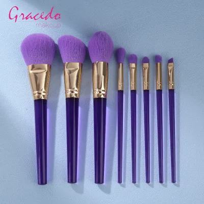 Bionic Nano-Silk Luxury Purple Makeup Brush Set - Saibikoho Touch & Professional Blend