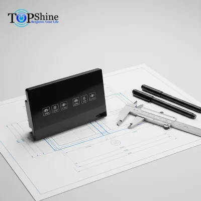 Topshine Tuya Smart Life APP Controlled Double Zigbee Curtain Touch Switch For Voice Control