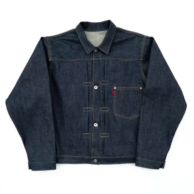 Custom 11-15 oz Heavy Raw Selvedge Denim Jacket Autumn Formal Japanese Style Jeans for Men Factory Direct