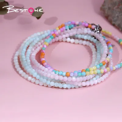 Bestone Custom Fashion Beaded Necklace Colorful Shell Beaded Fashion Chokers Necklaces for Girls