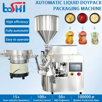 Ketchup Tomato Sauce, Mustard Sauce, Salad Dressing Peanut Butter Spout Pouches Filling Machine Paste Liquid Packing Machine