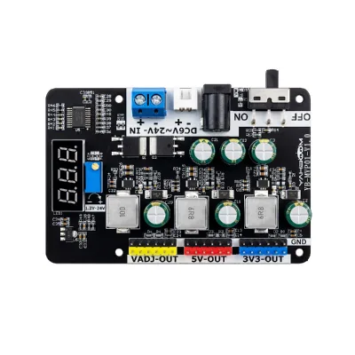 Chipboard Yahboom MP2491C Step-Down Voltage Stabilizer Module Intelligent DC-DC Power MP2491C for Robot Car, Superior to LM2596