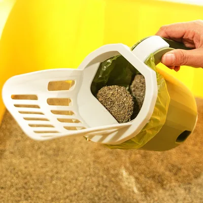 New Cat Litter Scooper Large Capacity Deodorant Litter Scooper with Trash Bag Storage Space for Easy Use of Pet Products