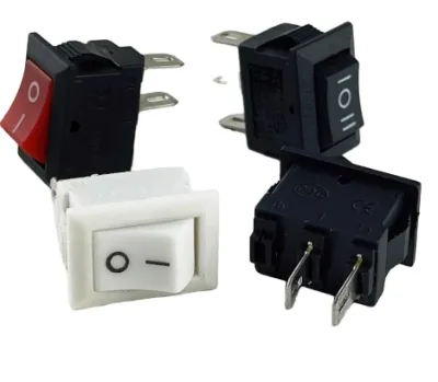 Wholesale Mini 10x15mm Rocker Switch 3A SPST 2-Position Tactile Power Switch with Long Terminals Electronic Components