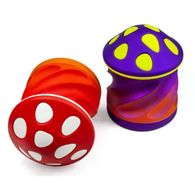 Customs Logo Mushroom Shape Four-Layer Zinc Alloy Dry Herb Grinder for Smoking Tobacc Kit for Christmas Gift
