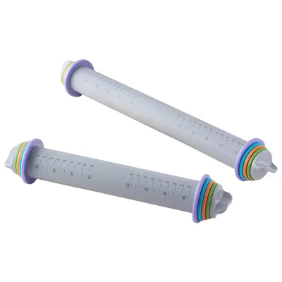 Stainless Steel Rolling Pin and Silicone Mat Set Adjustable Thickness Rings - For Baking Dough Pastry Pizza Pie Crust