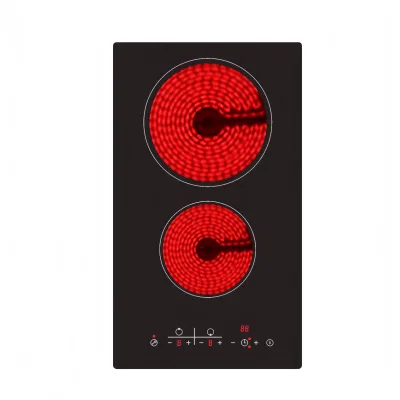 Best Price 2 Burners Electric Hob with Child Lock, Residual Heat Indicator Ceramic Hob for Barbeque Grill Used