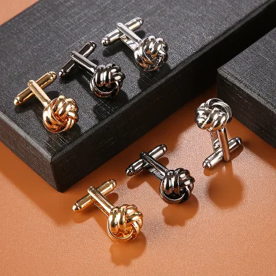 European and American Fashion French Men's Shirt Twist Cufflinks