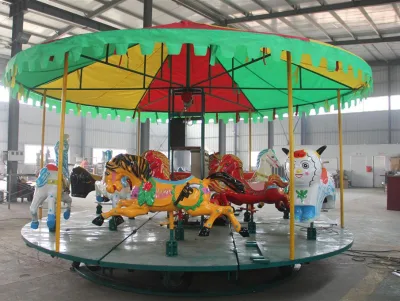 16 Seats Portable Simple Carousel with Trailer Kids Carnival Merry Go Round Ride for Sale for Kids