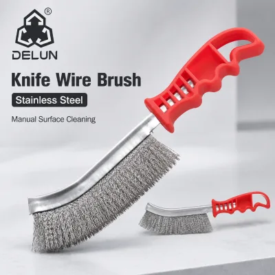 DELUN Stainless Steel Knife Wire Scratch Brush Precision Cleaning Surface Finishing Factory Supply Professional Tool Factory