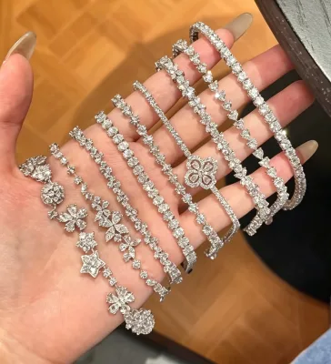 DEVVS Lab Grown Diamond Bracelets IGI Certified Diamond Tennis Chain Round Brilliant 10K/14K/18K Gold Customizable Fine Jewelry