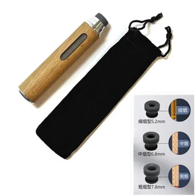 Factory Wholesale New Smoking Accessories Custom Logo Portable Cigar Ashtray Pocket Wood Cigarette Holder