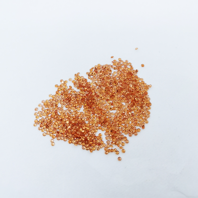 Loose Gemstone Round Brilliant Cut Natural Orange Sapphire