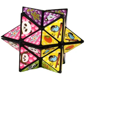Panda Transforming Geometric Puzzle Hot Sale Relaxing Hand Held Fidget Toy 3D Assembly Puzzle Cube Magic Infinity Fidget Cube