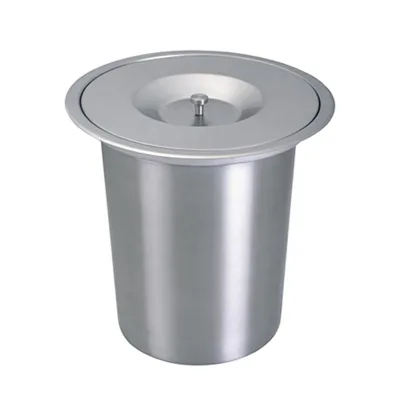 Stainless Steel Trash Can Kitchen Counter Embedded Trash Can Household Classification Desktop Kitchen Waste Bucket Hidden Cleani