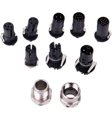 M12 Female Metal Rear Mount Housing Shell with SW15 Screw Connection (M12x1.0)-Metal Connectors