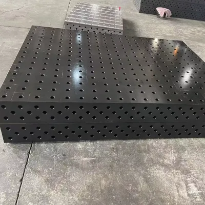 3D Welding Table with Positioning Fixtures for Aluminum Alloy Vehicle-mounted Equipment Bearing Frame Welding Work