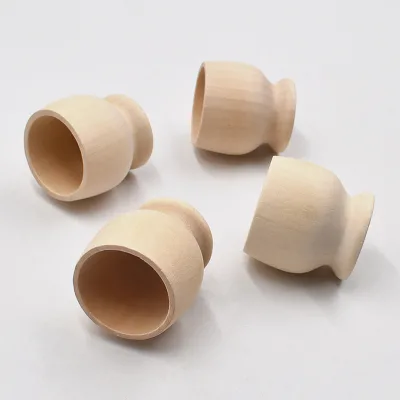 Wooden Egg Cup Holders Stands DIY Blank Unfinished Wooden Egg Stands Holders Kids Toy